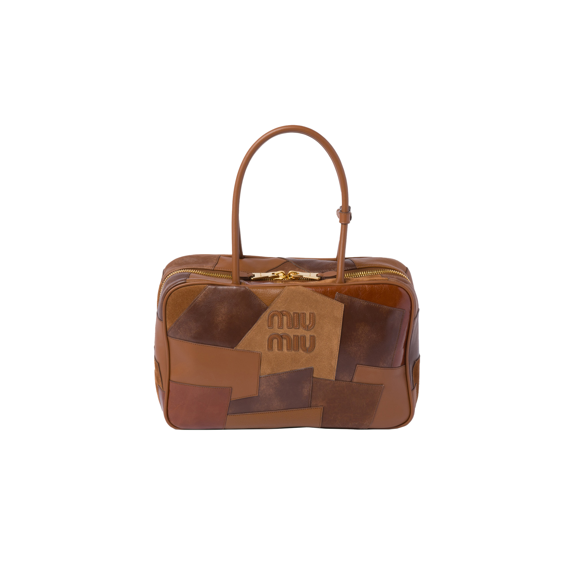 MIU MIU LEATHER PATCHWORK BEAU BAG 5BB117 (34*23*10cm)